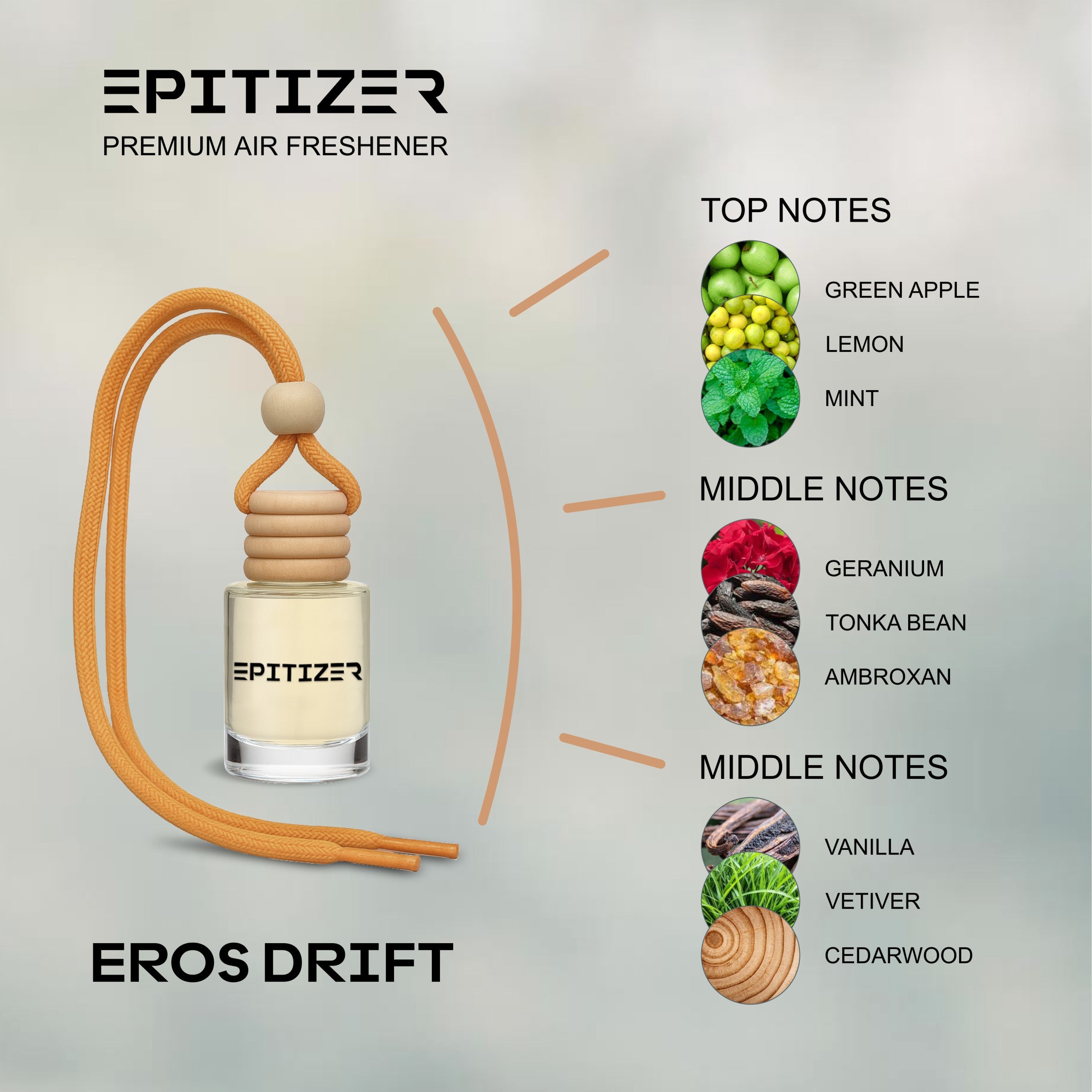 Epitizer Eros Drift Hanging Car Air Freshener